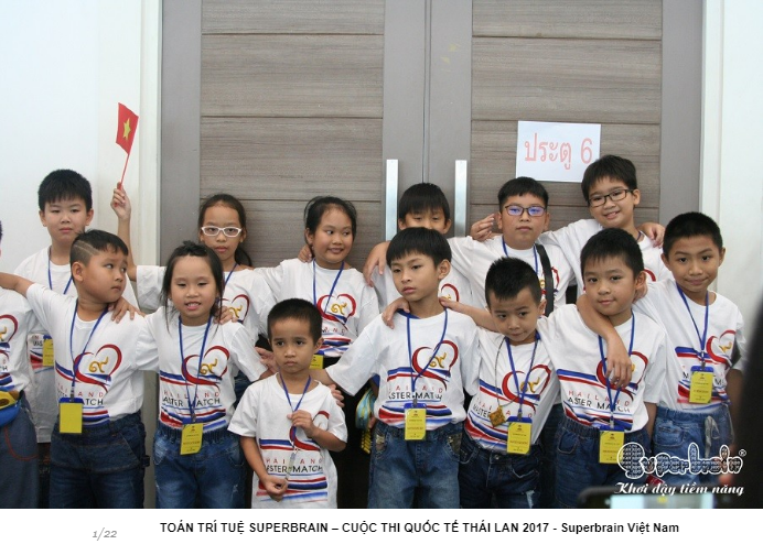 Superbrain Việt Nam tham gia cuộc thi Quốc tế tại Thái Lan – 2017