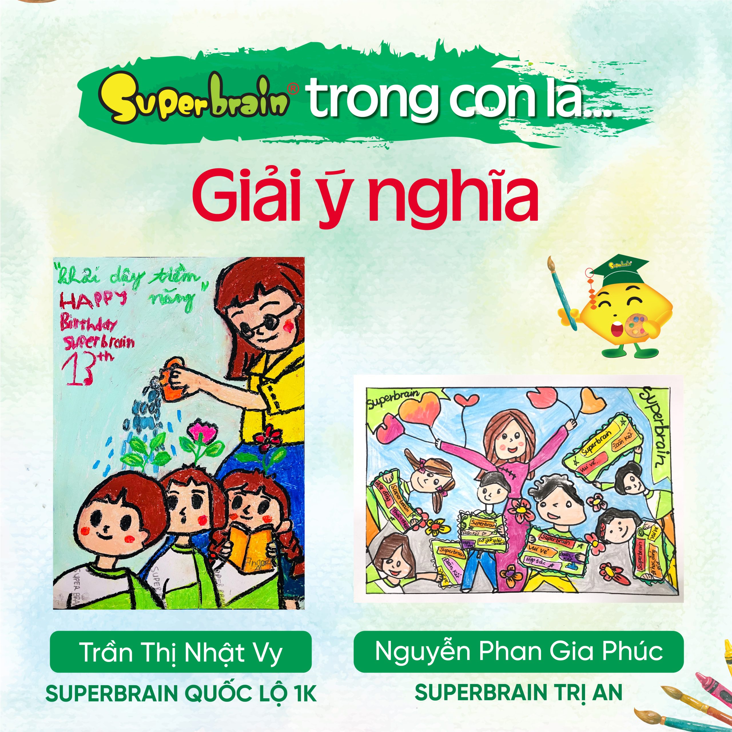Giải ý nghĩa cuộc thi vẽ tranh "Superbrain trong con là..."