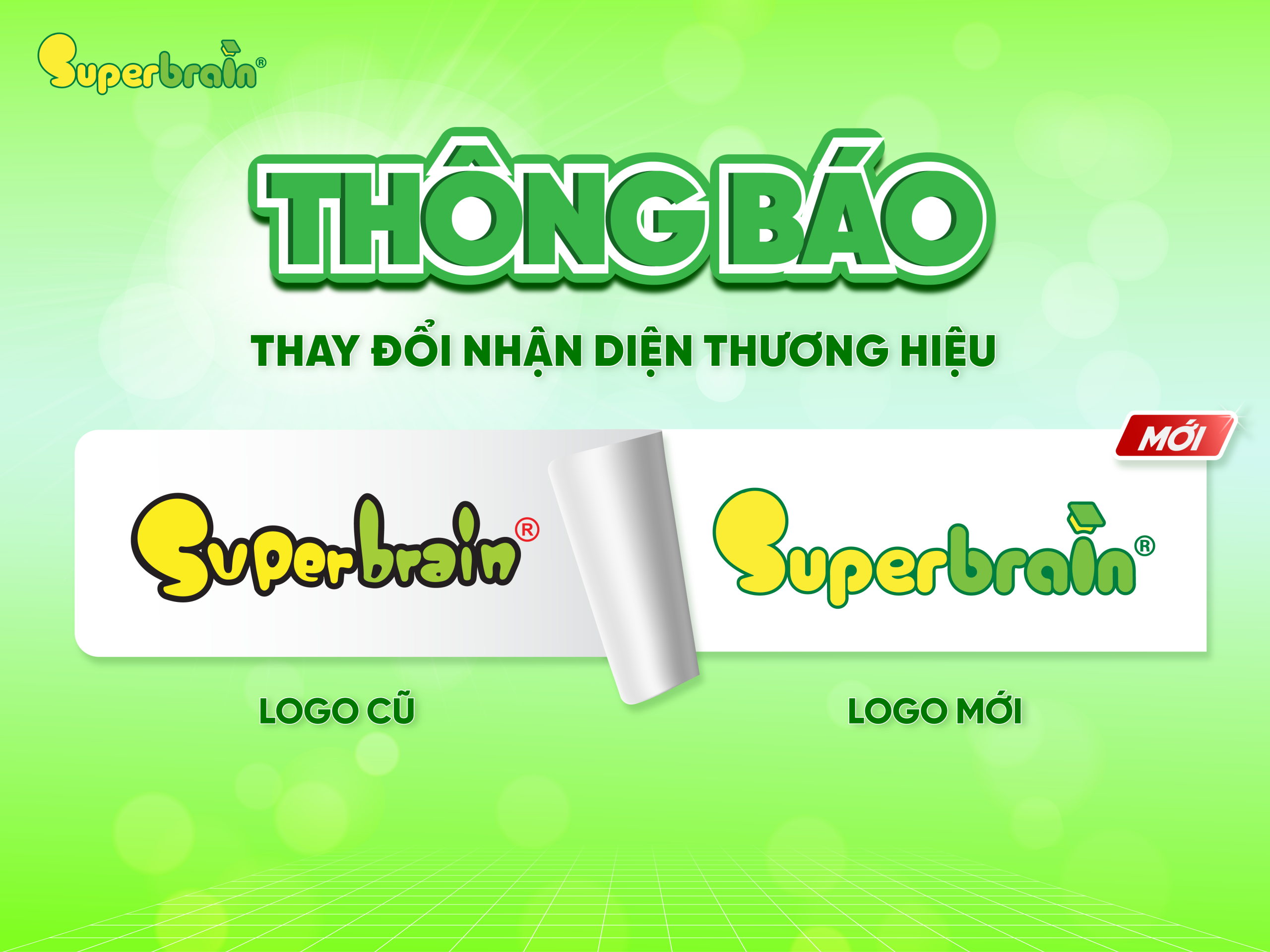 SUPERRBRAIN THÔNG BÁO THAY ĐỔI NHẬN DIỆN THƯƠNG HIỆU MỚI